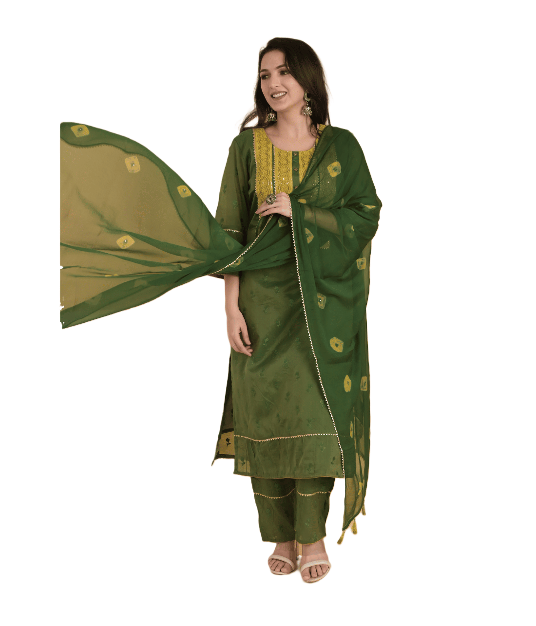 Banarsi Handloom Chanderi Suit Set 